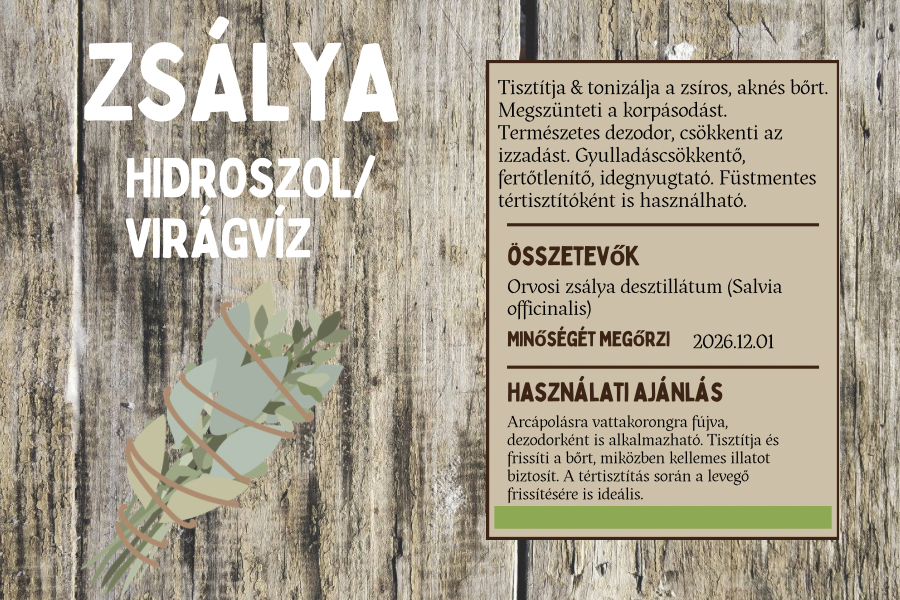 Zsálya hidroszol/virágvíz