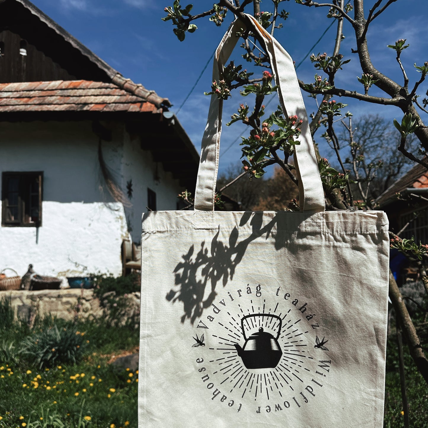 Vadvirág teaház vászontáska