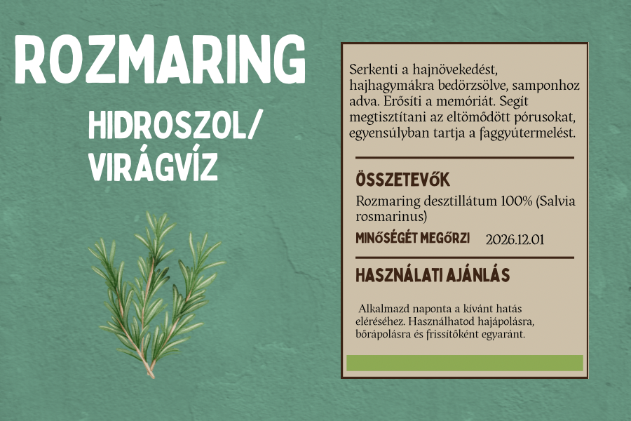Rozmaring hidroszol/virágvíz